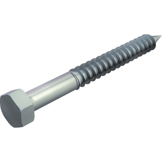 Zeskant houtschroef 10x80mm, St, G