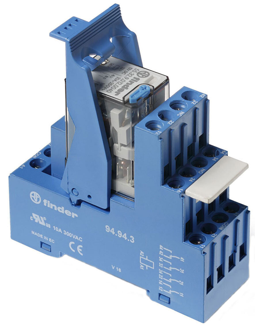 Koppelrelais serie 59 4 wisselcontacten, 24 V DC, 7 A