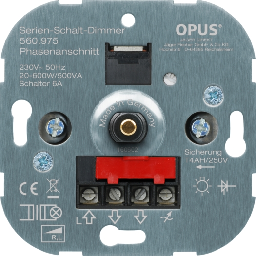 OPUS seriedimmer met schroefklemmen, metalen as 20- 500 VA