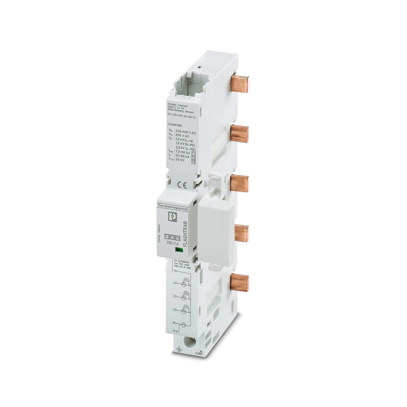 Combinatie-afleider 1/2/3 FLT-SEC-ZP2-3S-255/7,5
