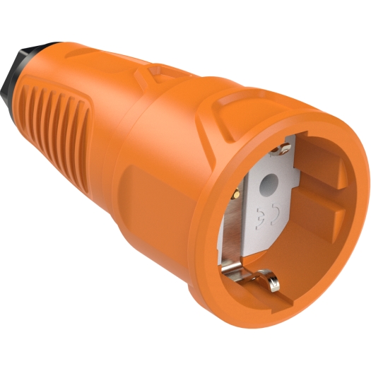 SIROX contrastekker 2-polig, Oranje met polyamide inlegstuk