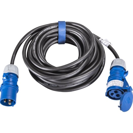 CEE-verlengkabel 16 A, 3G2,5 mm², 3-polig, 10 meter, zwart SIROX
