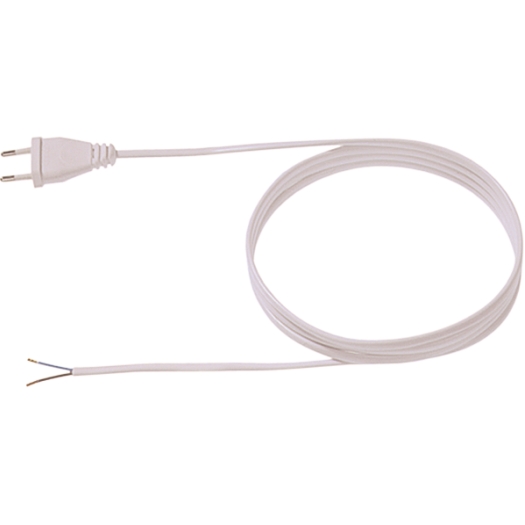 Voedingskabel met Eurostekker, zwart, 2,0 m H03VVH2-F 2x0,75, los