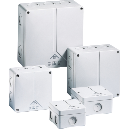 Lasdozen 10mm² 140x140x79lichtgrijs, IP 65