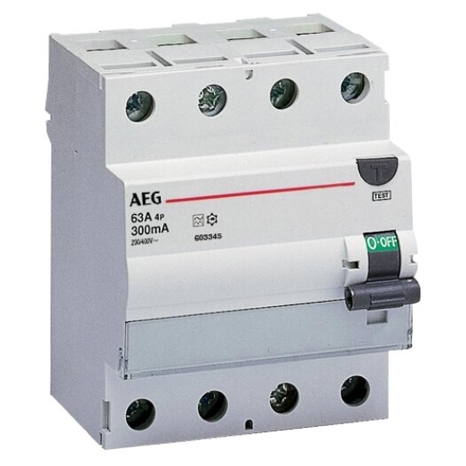AEG Aardlekschakelaar 4-polig type A, 40A, 300 mA
