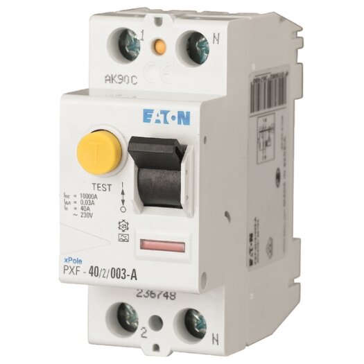 EATON aardlekschakelaar 2-polig 25A, 30mA, "PXF"