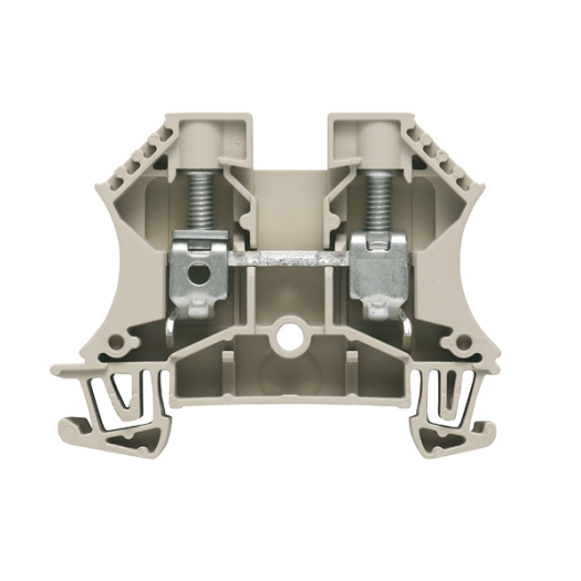 Doorvoermodulaire klem, schroefaansluiting, 10 mm², 1000 V, 57 A, aantal aansluitingen: 2, TS 35, donker