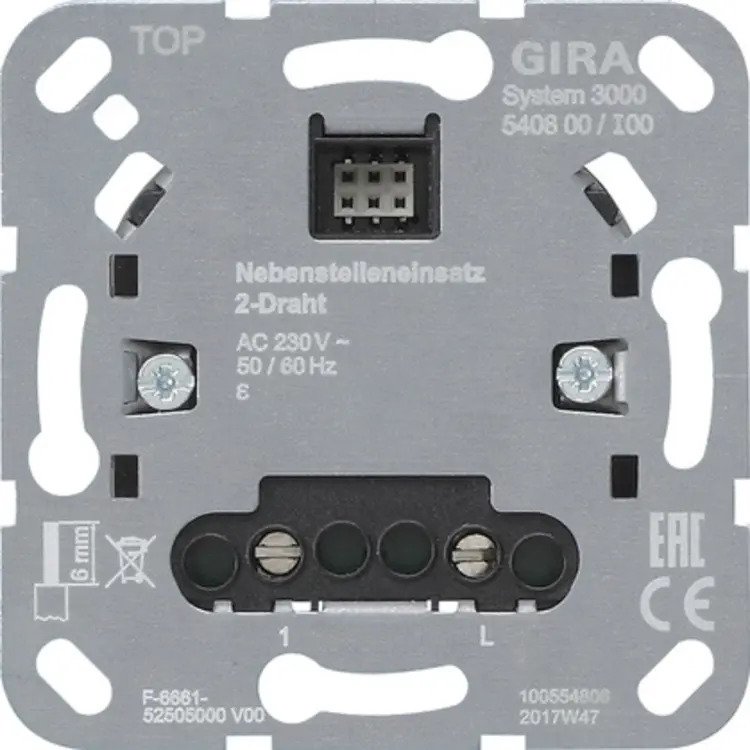 Gira Systeem 3000 neven drukdimmer 2 draads