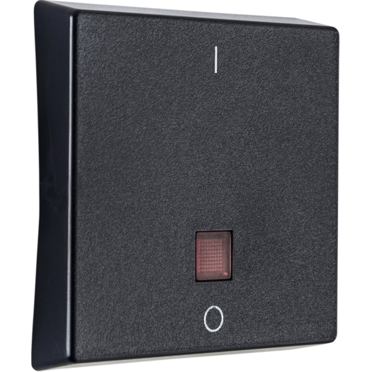 OPUS RESIST bedieningselementen "l-0" met rode lens staalblauw