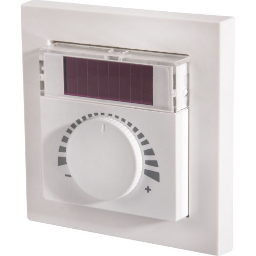 Temperatuursensor Solar AP in 55-frame SR07P Gira E2, met instelknop helder wit
