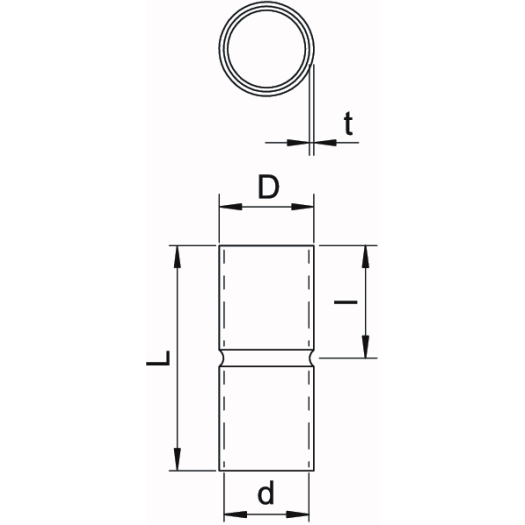 Aluminium aansluitbus zonder schroefdraad ø32mm, aluminium