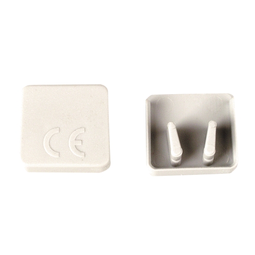 Eindkap voor 3-fasen kamrail, open voor doorsnede 16 mm²