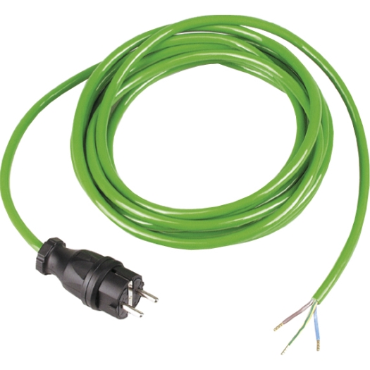 PUR Aansluitsnoer H05BQ-F 3 x 1,5 mm² groen 5 m