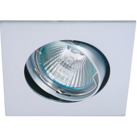 DELUNA® Aluminium-inbouwspot VIERKANT kantelbaar chroom mat
