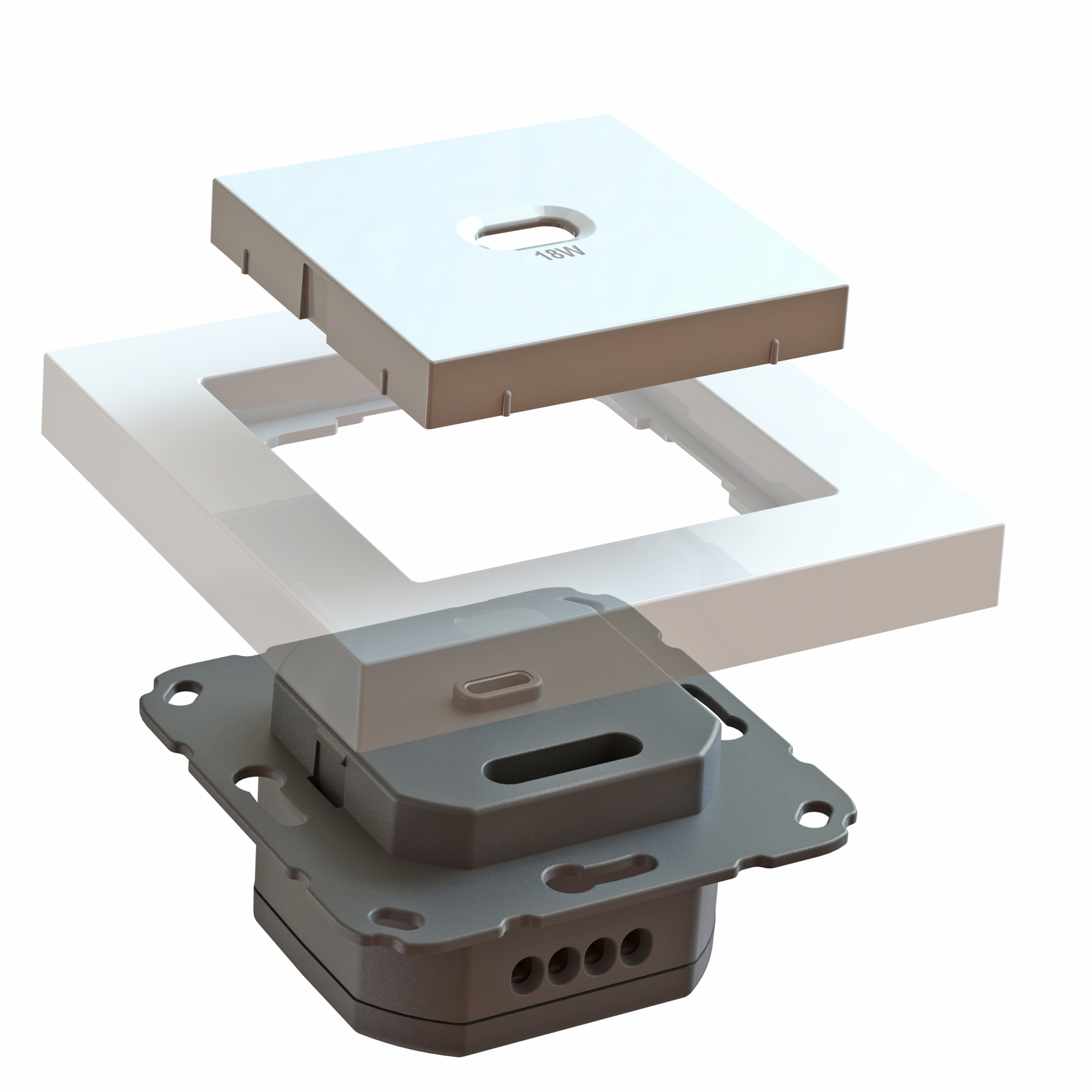USB-C inbouwlader Comfort, Power Delivery (PD), 18 W WCD