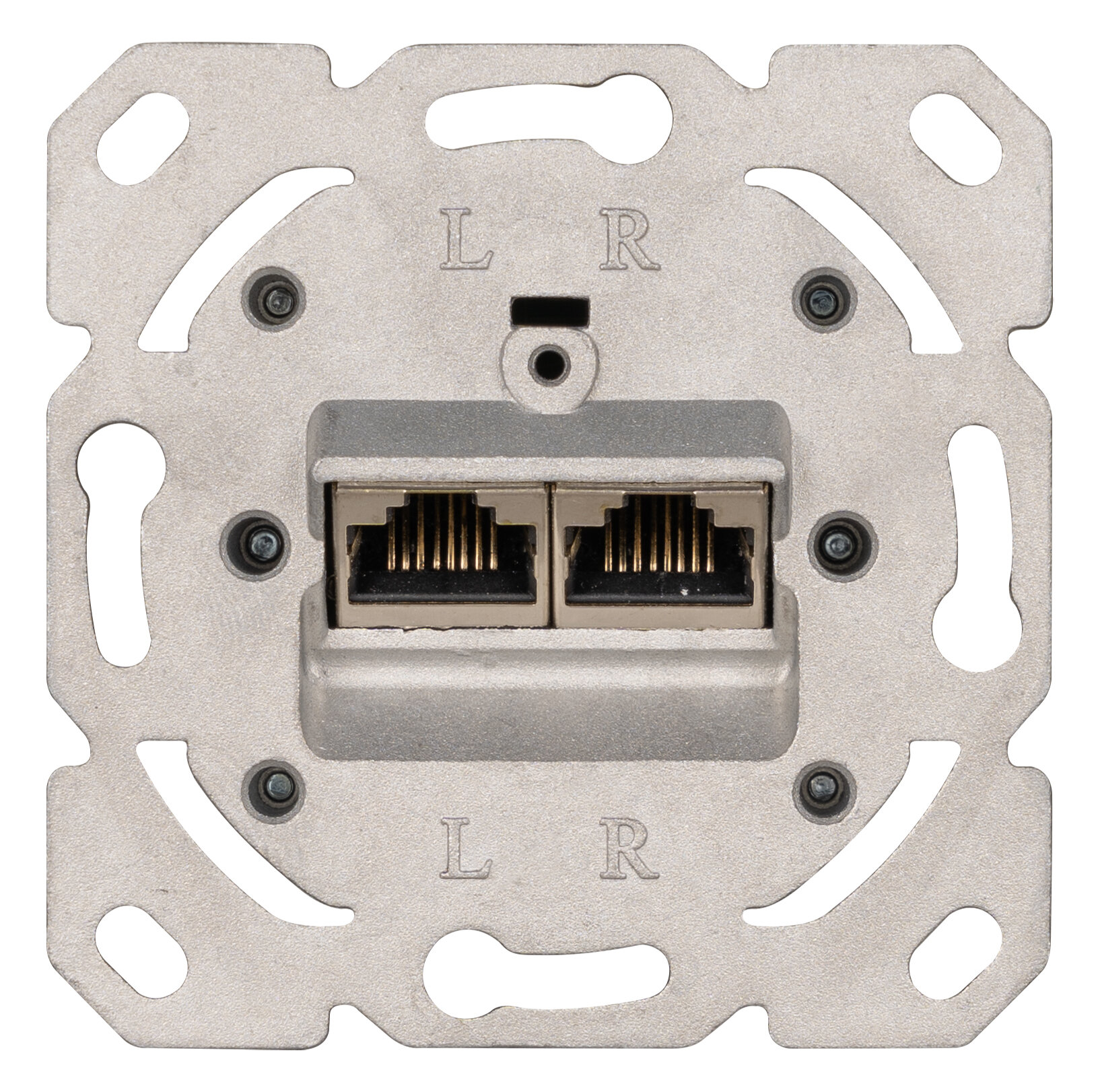 Universele RJ 45 inbouwdoos, 2-voudig, Cat. 6A