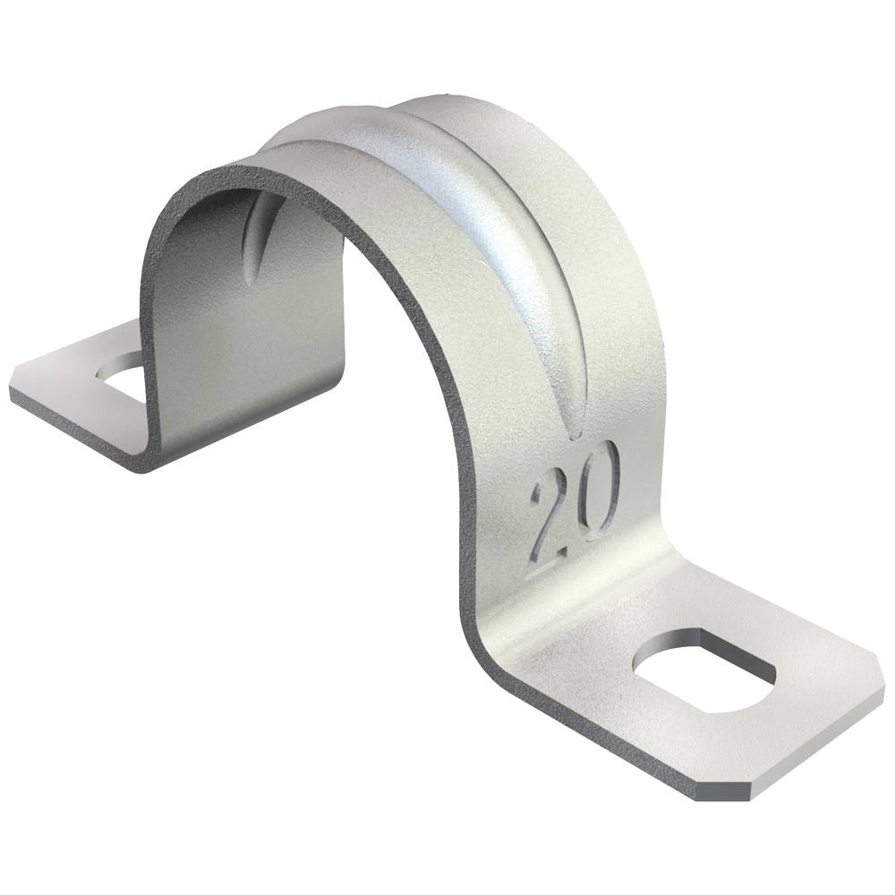 Bevestigingsclip met twee voetjes 47mm, St, G