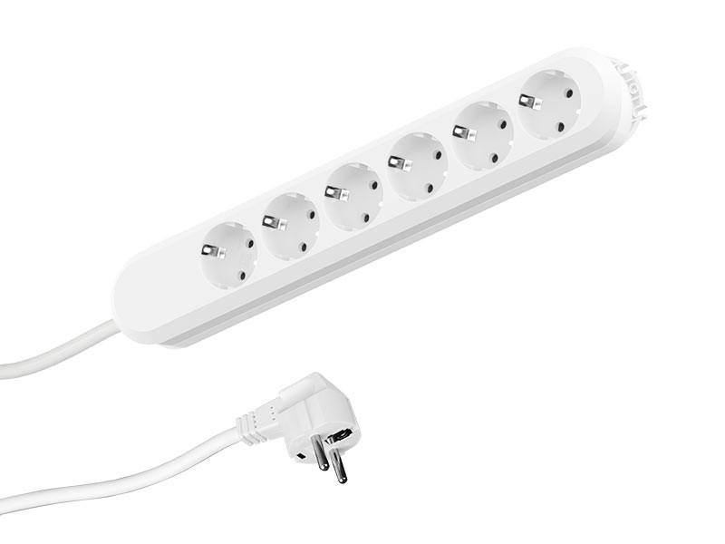 SMART contactdoosstrip met 4 contactdozen, wit, 1,5m kabel