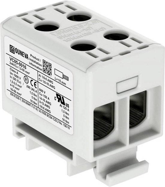 Ouneva VC05-0016 Verdeelblok grijs