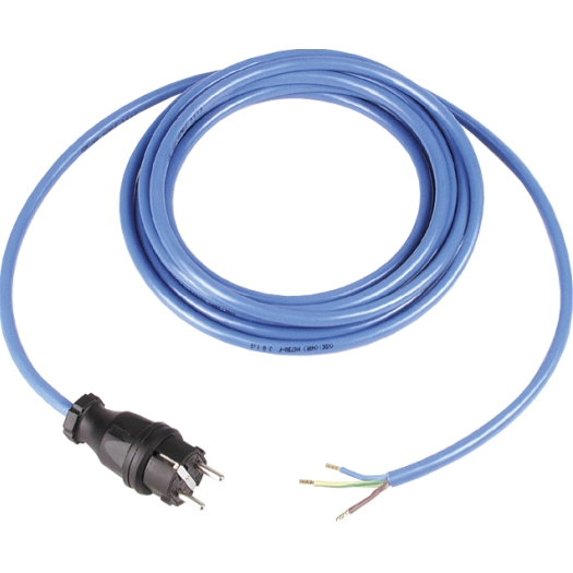 PUR Aansluitsnoer H05BQ-F 3 x 1,5 mm² blauw 5 m