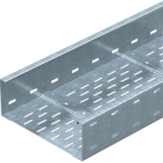 Breedspanningskabelgoot geperforeerd, geparelde bodem 110x600x6000, St, FS