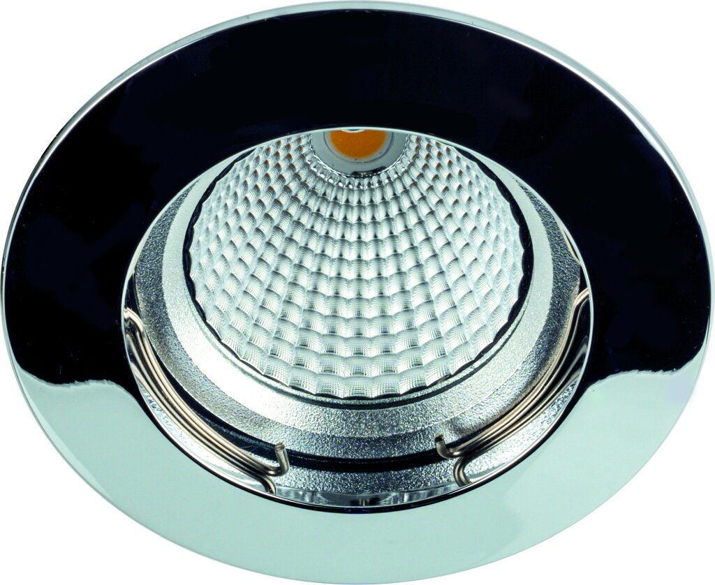 Druckguß-Einbaustrahler DELUNAQuadrat, chrom, schwenkbar 50W