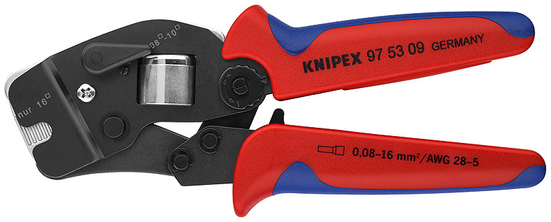 Zelfinstellende krimptang voor adereindhulzen 190 mm