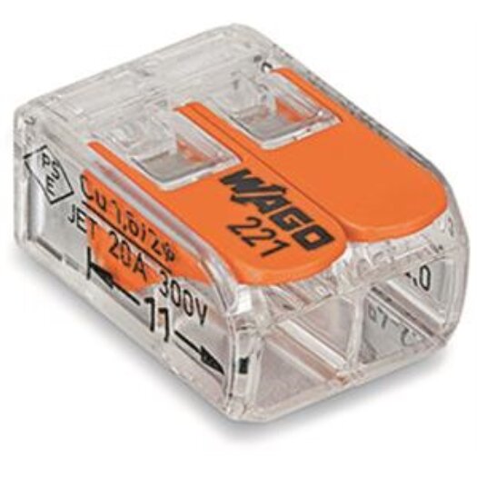 Verbindingsklemmen WAGO "221" 2 x 0,14 - 4 mm²