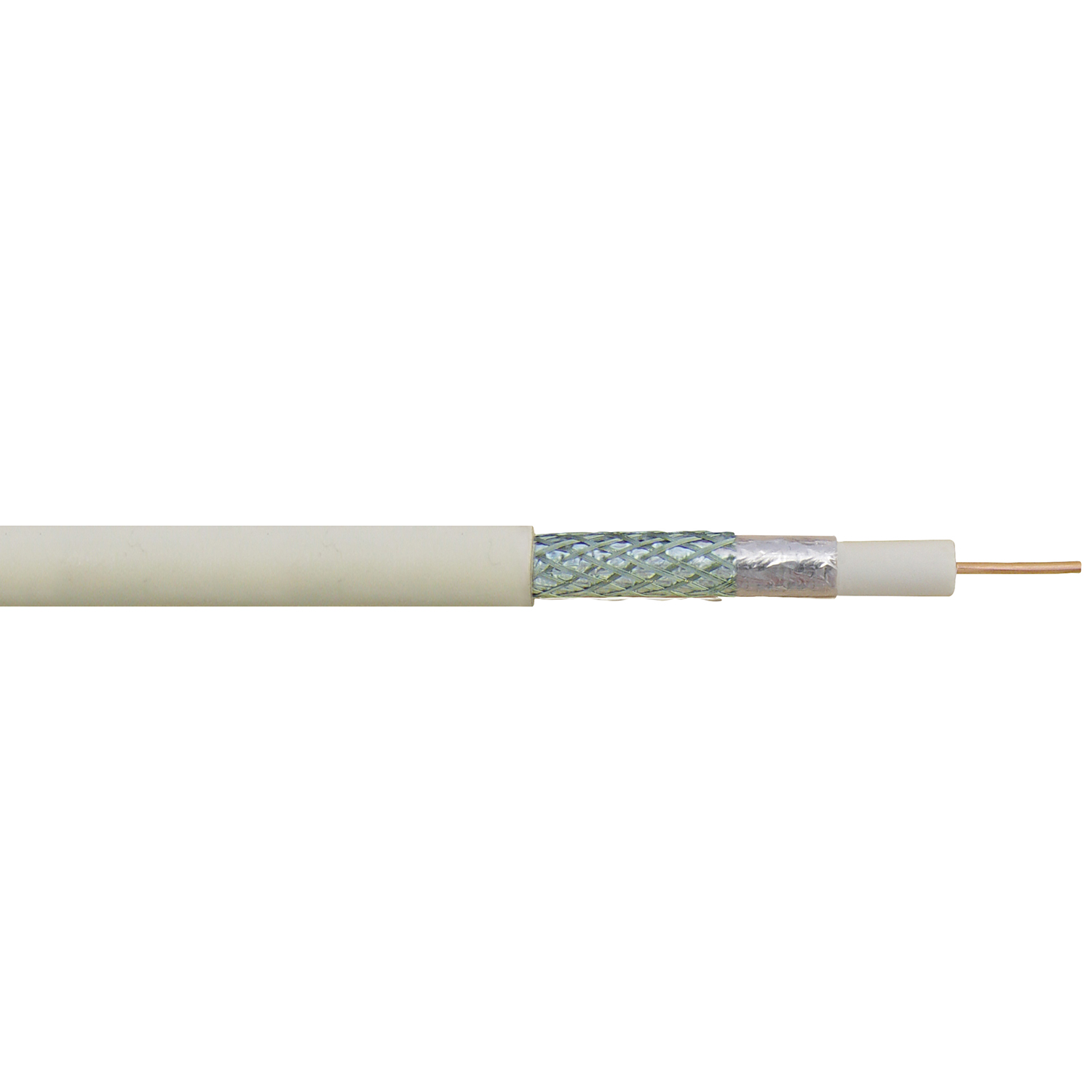 Coaxkabel STANDAARD 100m, wit