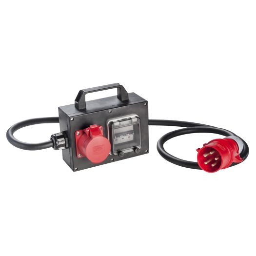 SIROX® CEE-rubberen adapterbox met CEE-stekker 32 A