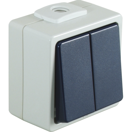 OPUS® AQUA serieschakelaar serieschakelaar lichtgrijs/staalblauw
