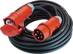 Contactverbreding H07RN-F 5G6,00 25m zwart CEE/32A, 6h, 400V