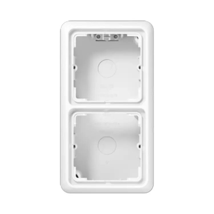 Jung CD500 opbouwbak 2-voudig alpine wit