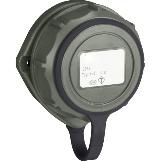 SIROX® drukwaterdichte inbouw-contactdoos "oval" olijfgroen SIROX® drukwaterdichte inbouw-contactdoos "oval" olijfgroen