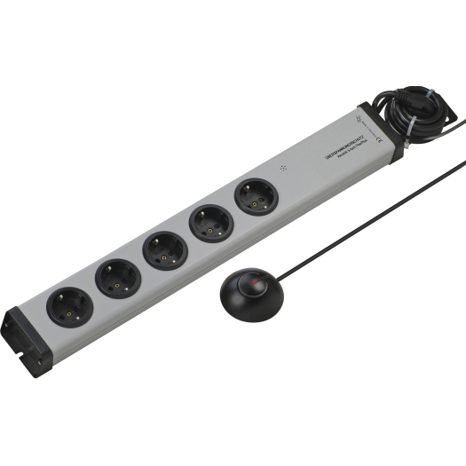 Tafelcontactdozen met hand- en voetschakelaar VARIO® LINEA 5-fach, mit ÜSS