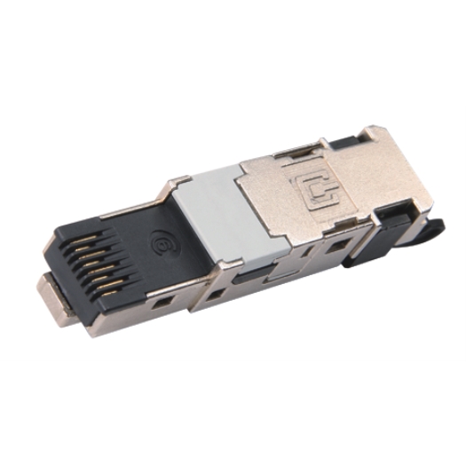 STX IP20 RJ45 veldbedrade connector AWG22-26 Cat.6 Klasse EA (IEC) zwart