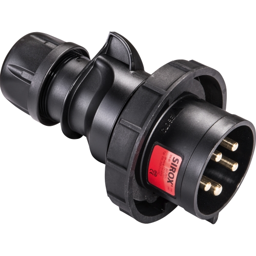 SIROX CEE stekker 32A, 5P, 400 V, 6 h, IP 67, (5-polig) SIROX CEE stekker 32A, 5P, 400 V, 6 h, IP 67, (5-polig)