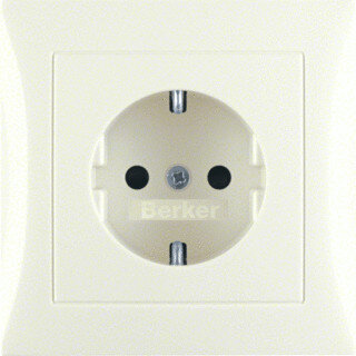 Berker S.1 wandcontactdoos inbouw (stucwerk) ra 1V wit
