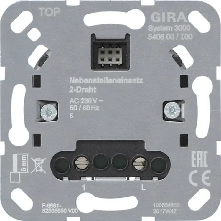Gira Systeem 3000 neven drukdimmer 2 draads