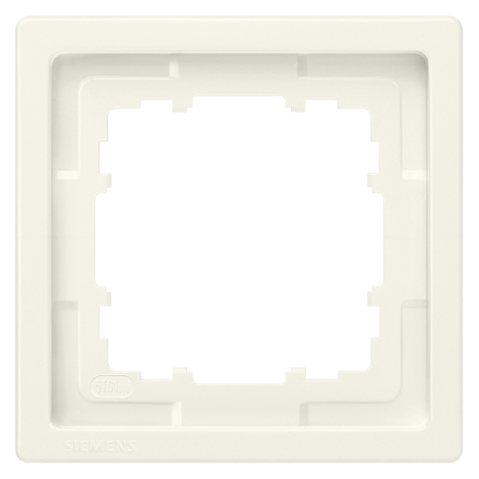 DELTA stijl, titanium wit Frame 1-voudig, 82x82mm