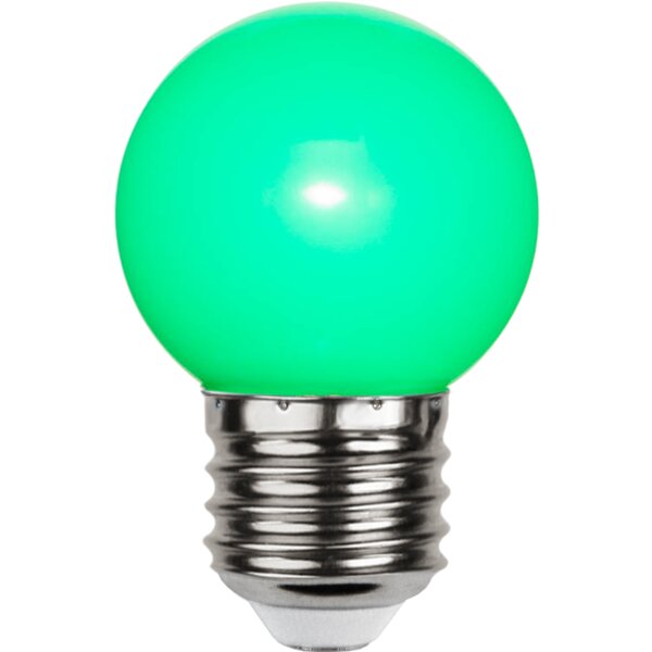 LED in druppellampvorm - E27 "gekleurd" groen, 1W, 6lm