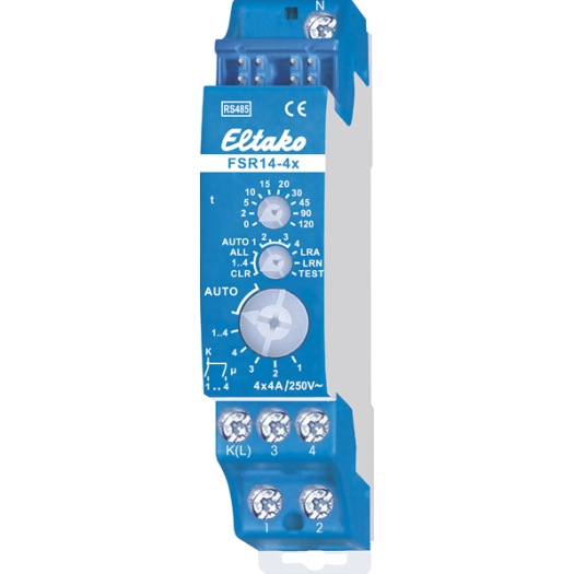 ELTAKO 2.0 actor REG 12 V stroomstoot en relais 4-voudig