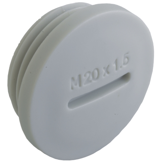 Schroefplug M20x1,5, lichtgrijs RAL 7035