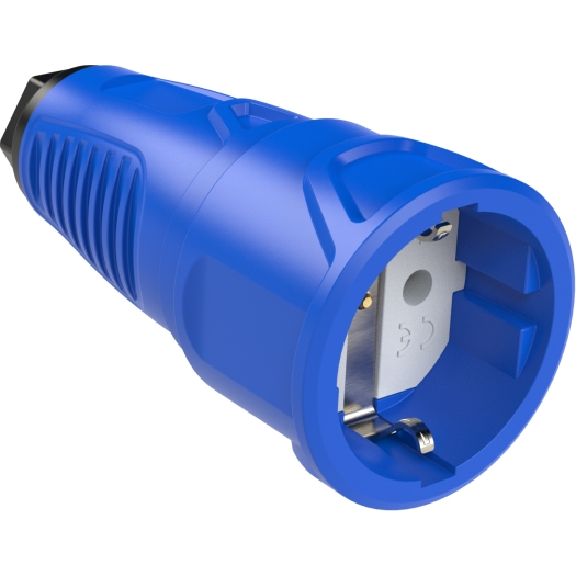 SIROX contrastekker 2-polig, Blauw met polyamide inlegstuk