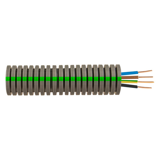 Pipelife Preflex flexbuis bedraad 3G2,5 + 1x1,5 G/G-BL-BR-ZW