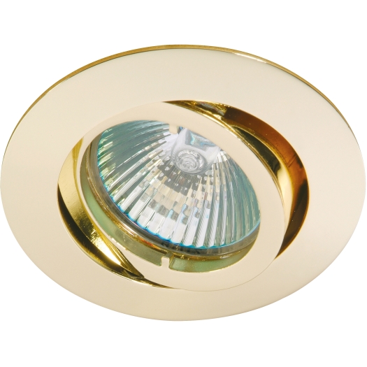 DELUNA® Aluminium-inbouwspot BAJONETT kantelbaar messing