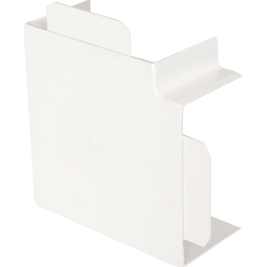 Vlakhoekkapje voor installatiekabelgoot voor wandgoot 60 x 190 mm