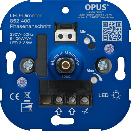 OPUS draaidimmer 5 - 100 VA / LED 3 - 35 W fase-aansnijding