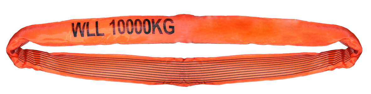 Rondstrop 10.000 kg draagvermogen, werklengte 2,5m, met dubbele mantel