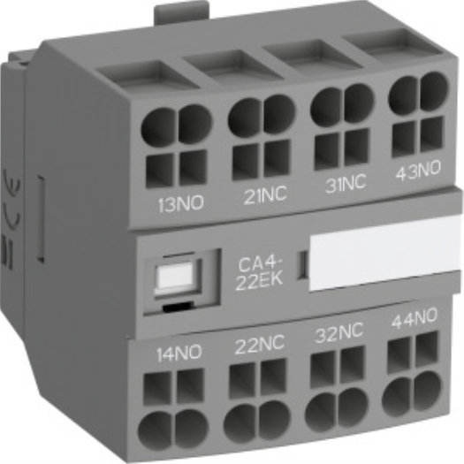 Hulpschakelblok 4-polig / 2S+2Ö / Push - In